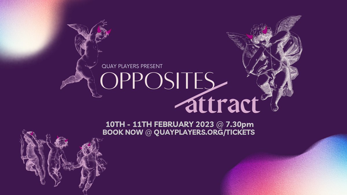Cabaret 2023 tickets are now live! This years theme: Opposites Attract 🧲💜 

Get your tickets here:  quayplayers.org.uk/tickets