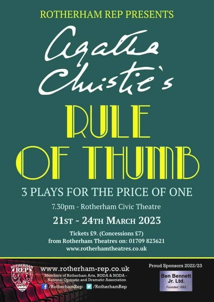 actormarkkel's tweet photo. The first #stageplay of the year I will be performing in 🎭🤩
Playing as Claude Langdon in the “Wasps Nest” section 🐝🕵️‍♂️
You can book tickets via the Rotherham Theatres website 🎟
Get your best sleuthing hat on this March! #actor #murdermystery #theatrelife #bookticketsnow https://t.co/AGByBCKjgC