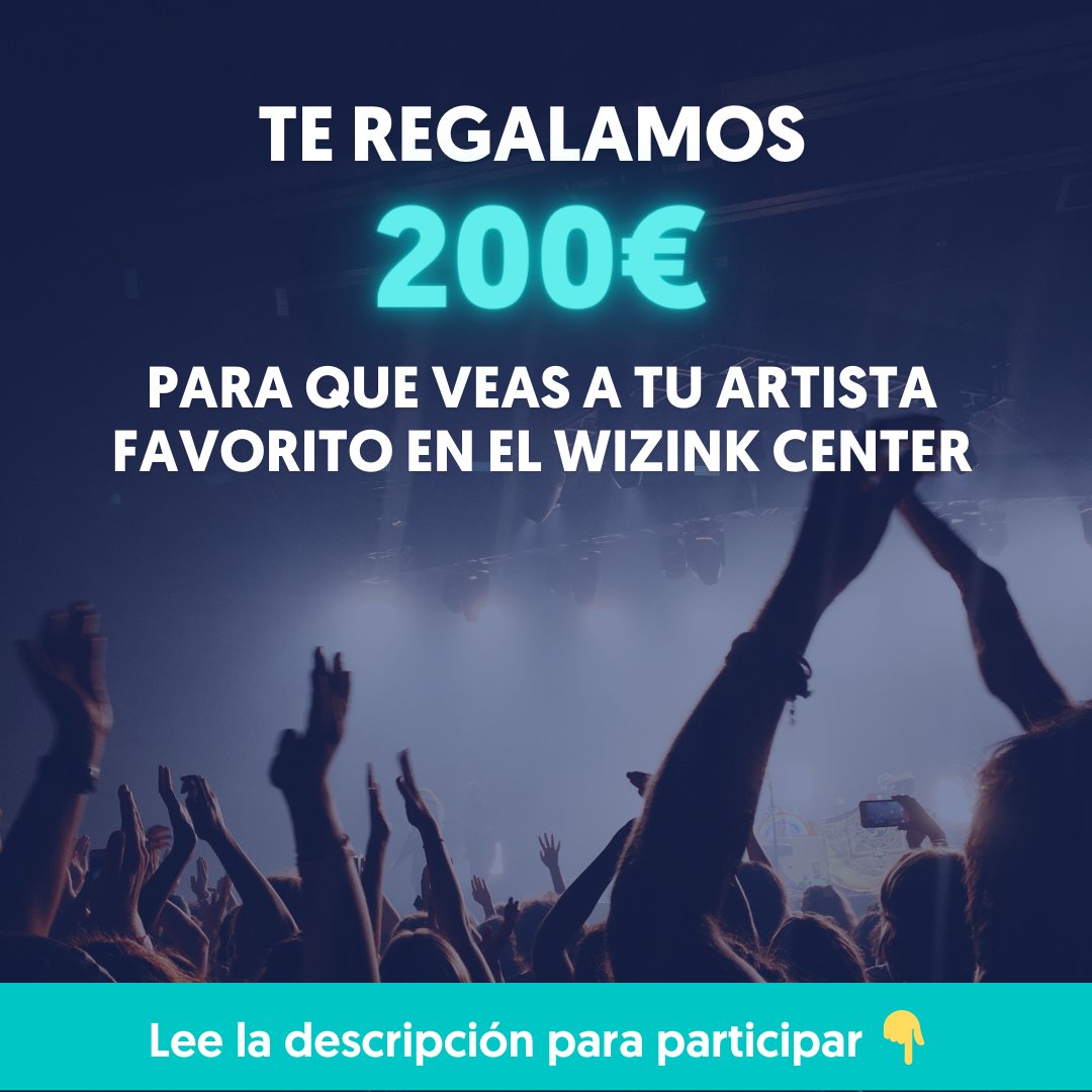 😏 ¿Cómo va la cuesta de enero? Te ayudamos a empezar el año regalándote 200€ para que puedas ver a tu artista favorito en el #WiZinkCenter

🔸Sigue a @wizinkcenter
🔸Haz RT a este post y etiqueta al amigo que iría contigo al concierto

Diremos el ganador el próximo 30 de enero.