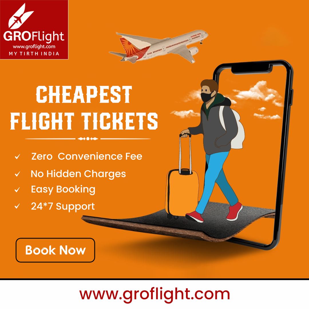 Plan your trip to your favorite destination with the lowest flight tickets. It's your time to travel the world without any worries.
Contact Us
📱 +91 95659 22922
📧 admin@groflight.com
🌎groflight.com
#groflight #mytirthindia #aviation #cheapflightdeals #rajasthan