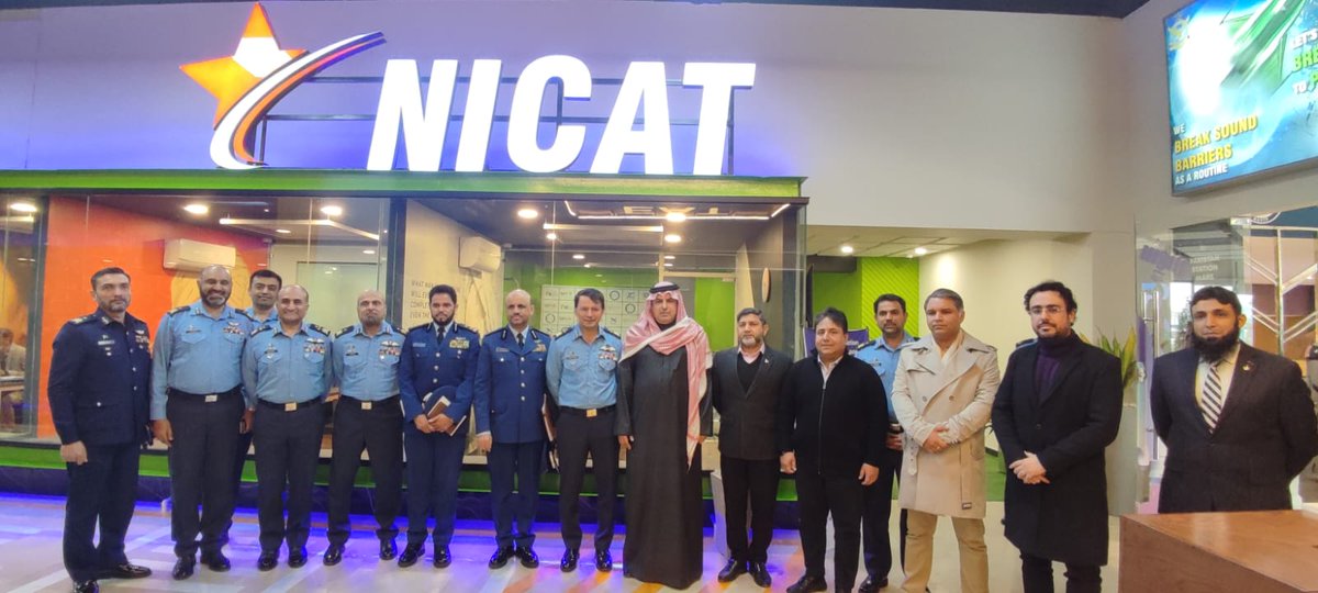Saudi Arabian 🇸🇦 Delegation Visits NICAT 
Major General Talal Abdullah Al-Otaibi, Assistant Minister of Defense, Saudia Arabia visited NICAT.
#aerospace #aviation #deeptech #PakSaudiFriendship #Ignite #NETSOL #NICAT