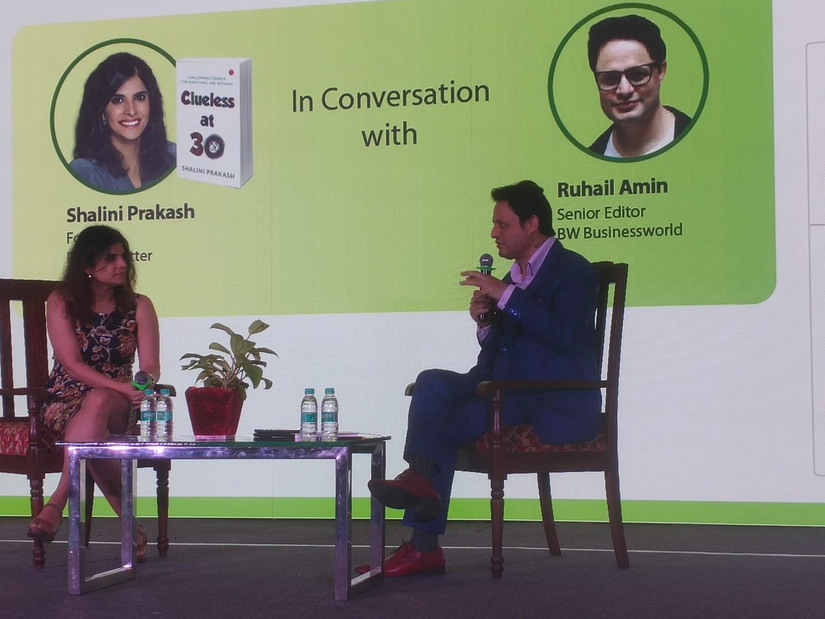 BWBusinessworld's tweet photo. Live: Ms. @shalini_prakash, Founder, Purple Matter discusses her book ‘Clueless at 30’ with Mr. @RenAameen, Sr. Editor, BW Businessworld at the 4th Edition of Indian Business Literature Festival.

#BengaluruChapter #IBLF

Join On: https://t.co/PSCqhFwYiI https://t.co/Llx3iUjFFa