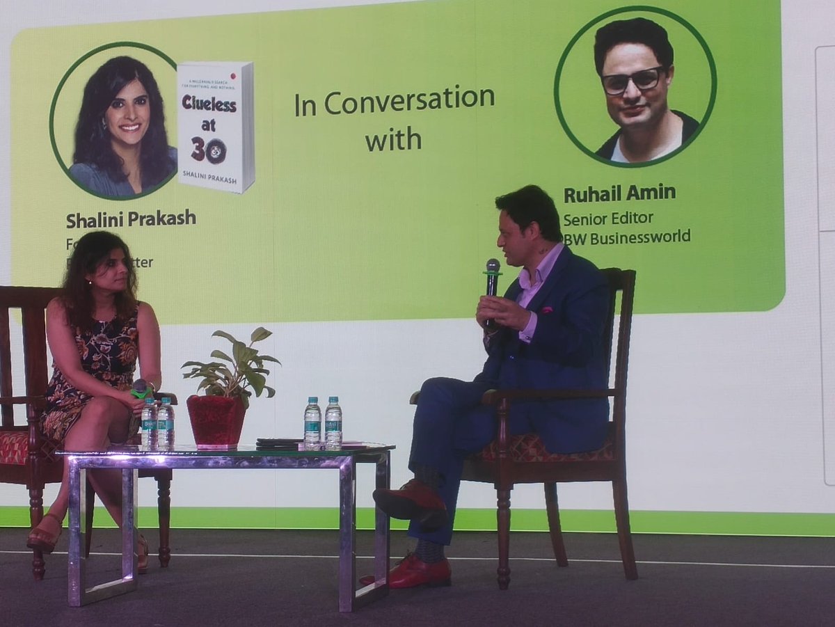 BWBusinessworld's tweet photo. Live: Ms. @shalini_prakash, Founder, Purple Matter discusses her book ‘Clueless at 30’ with Mr. @RenAameen, Sr. Editor, BW Businessworld at the 4th Edition of Indian Business Literature Festival.

#BengaluruChapter #IBLF

Join On: https://t.co/PSCqhFwYiI https://t.co/Llx3iUjFFa