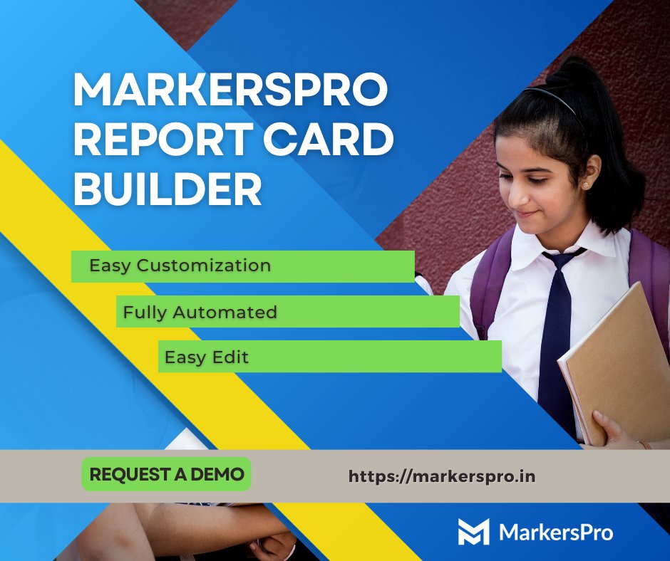 markerspro_in's tweet image. Create report cards with ease with MarkersPro’s Report Card builder. Customizable, fully automated process & easy to edit. Learn more markerspro.in #studentinformationsystem #studentmanagementsystem