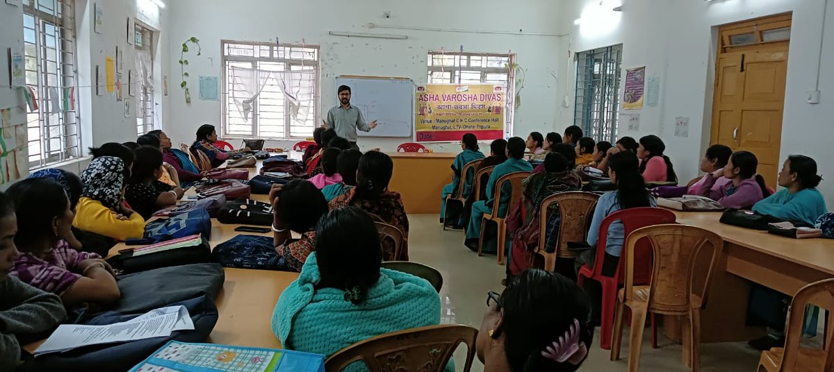 CMO_Dhalai's tweet photo. District team and SBC consultant, UNICEF have discussed about ASHA activities & social mobilization during ASHA Varosha Diwas held at Manughat CHC under Dhalai,Tripura https://t.co/C77ceLS8hU
