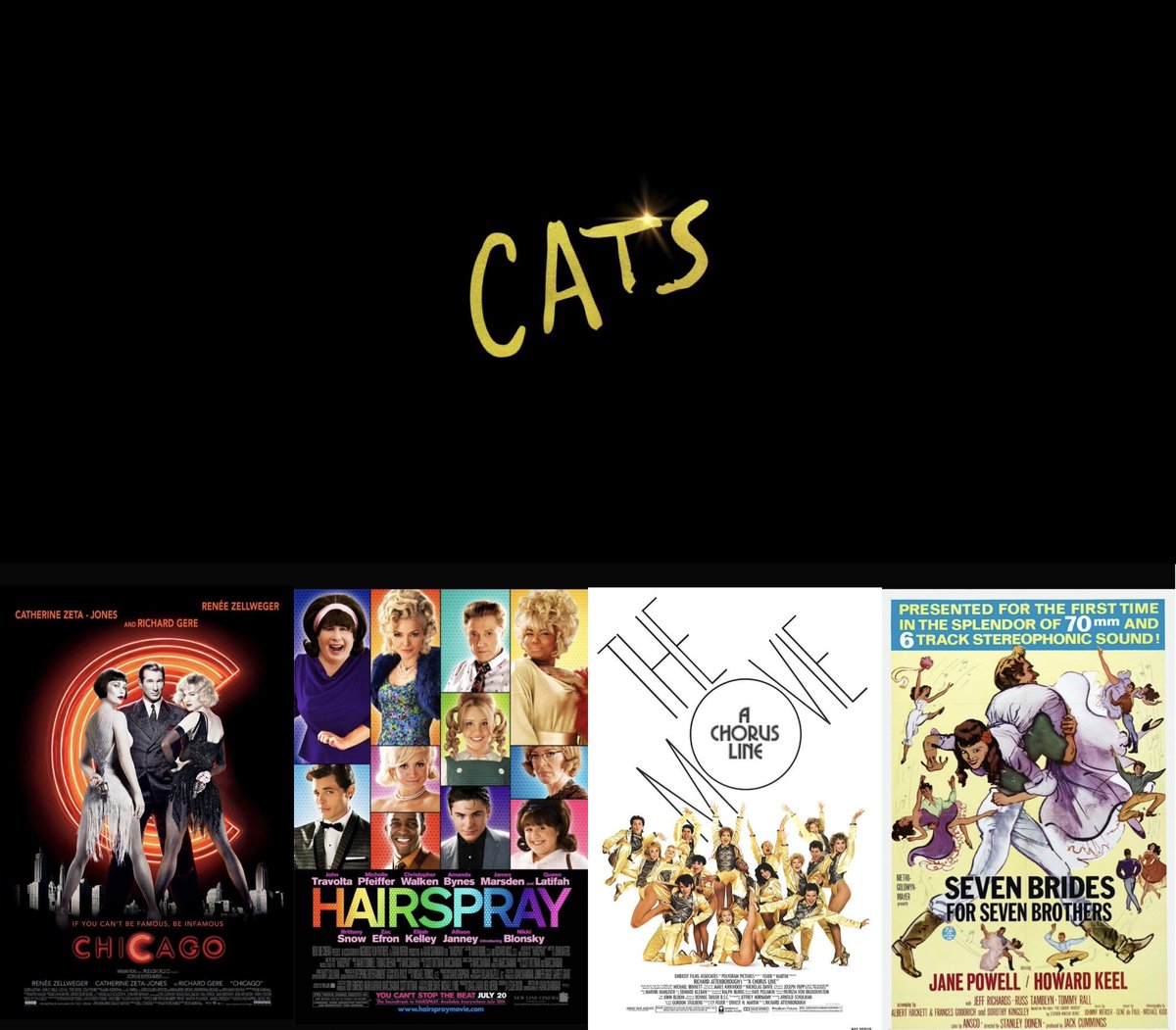 Find our NEWEST ep 📢
@catsmovie (2019) 🐱 LINK IN BIO 🎧 

If you dug that, #ChatflixRecommends

#Chicago #RobMarshall #RenéeZellweger #Hairspray @adammshankman @NikkiBlonsky #AChorusLine #RichardAttenborough #MichaelDouglas #SevenBridesforSevenBrothers #StanleyDonen #JanePowell