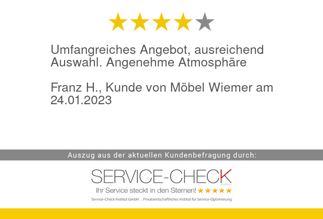 serviceinstitut's tweet image. Aus aktueller #servicecheck #Kundenbefragung von #MoebelWiemer:
service-check.com/bewertungen/ku…