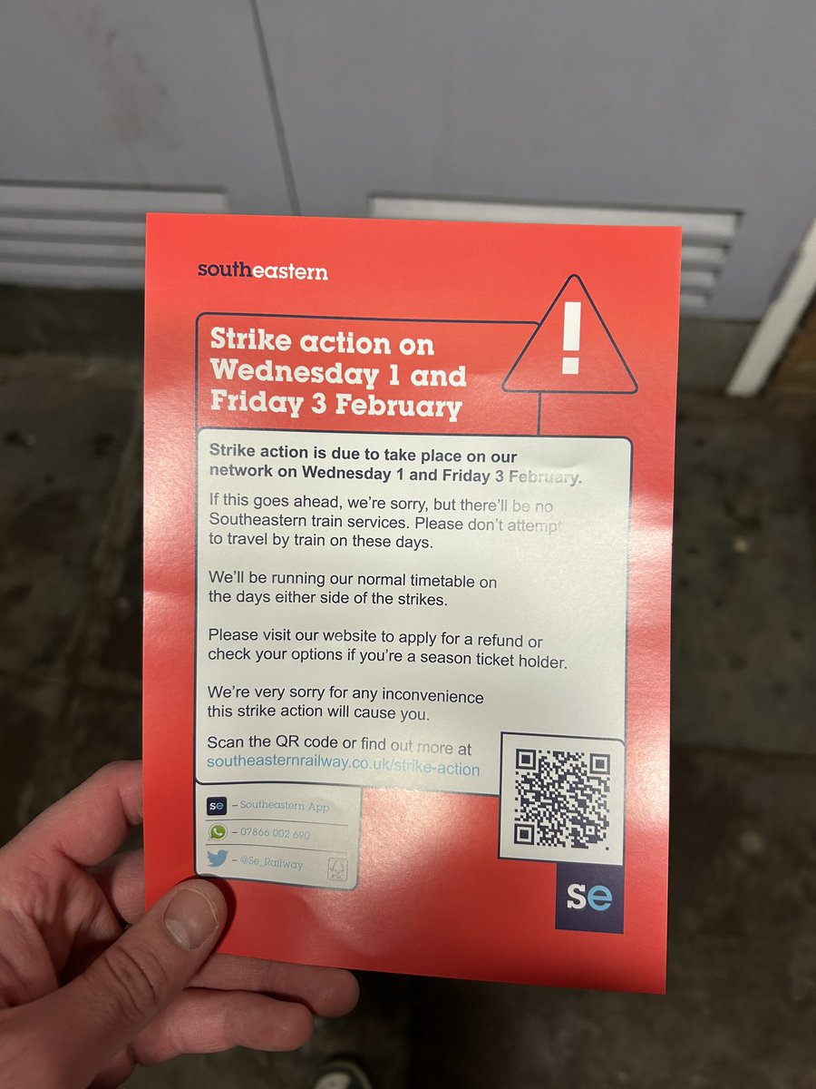 Good morning to you to…. Useless waste of spacers! Holding the public to ransom, who’s got £400 to throw away? #TrainStrikes #tfl #Southeastern