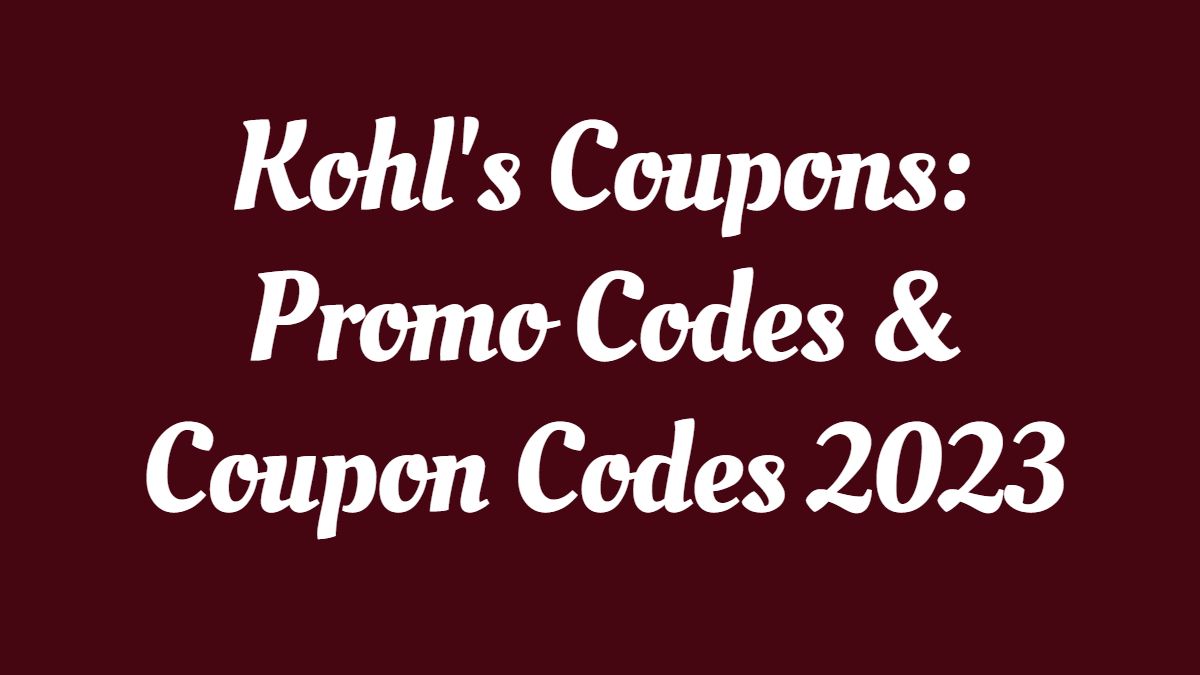 30% OFF Kohls Coupon Codes May 2023 (@kohls_30_coupon) / X