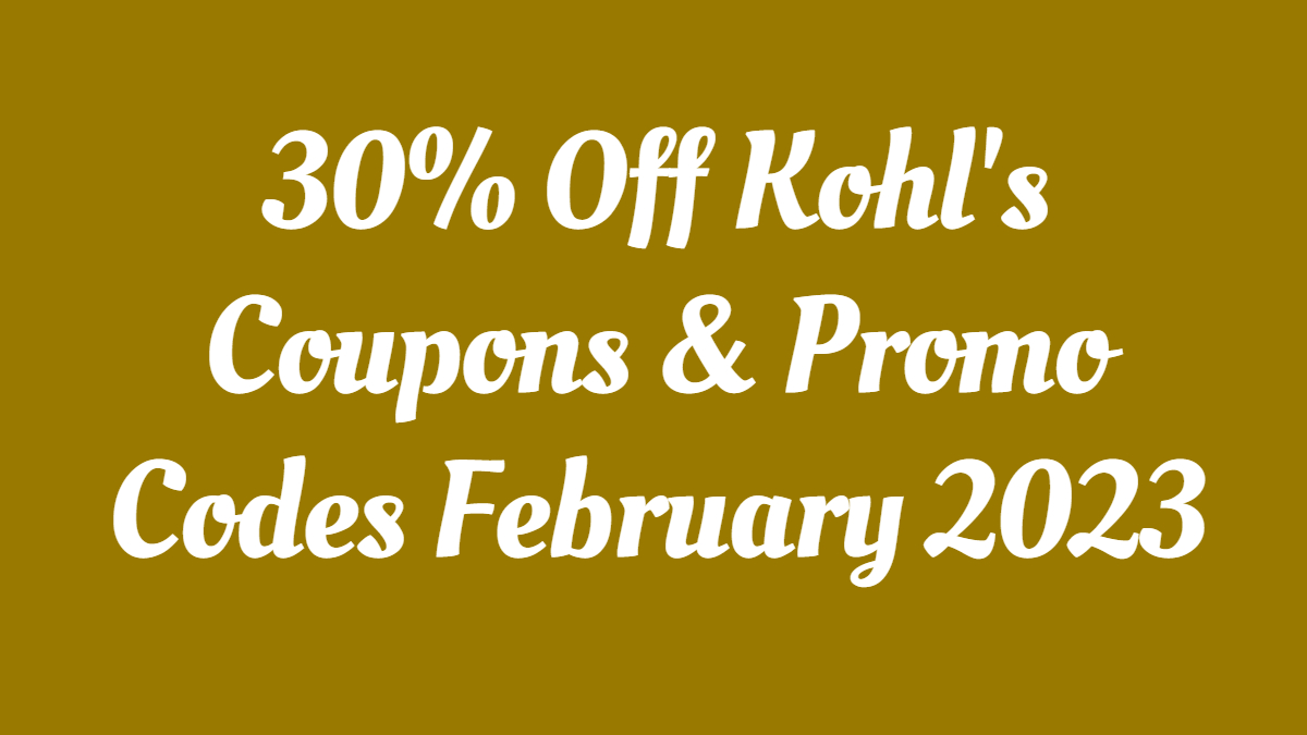 30% OFF Kohls Coupon Codes May 2023 (@kohls_30_coupon) / X