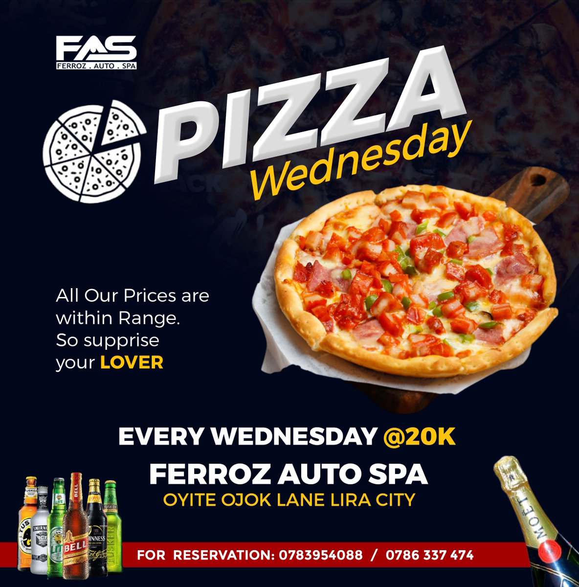 FerrozLounge's tweet image. Its Pizza 🍕 day!!
We are BACK with the slices rush!!!
Come to Ferroz Auto Spa &amp;amp; Lounge today and experience the distinctive taste of our pizza.
Every Wednesday @ 20k
#Pizzawednesday
#FerrozAutoSpa