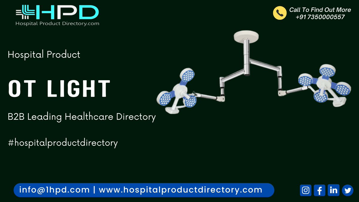 NewHPD's tweet image. What is The Importance of OT Lights? - By Hospital Product Directory

Read in Below Link.....

Visit Blog:- writeupcafe.com/what-is-the-im…

#HospitalProductDirectory #OtLightSuppliers #SurgicalProduct