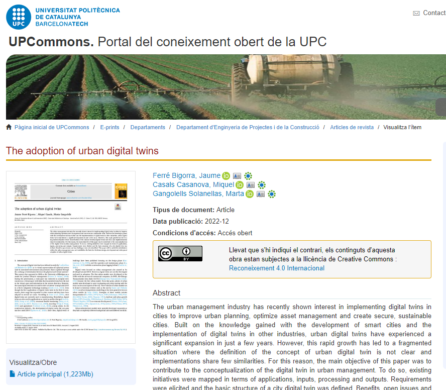 ClimaticaAccio's tweet photo. The adoption of urban digital twins. @bibliotecnica #climateadaptation https://t.co/6QdkbR6Xtc