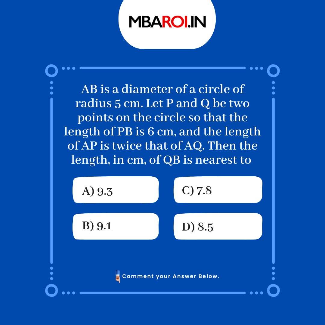 mbaroi_in's tweet photo. What will be the correct answer?
Guess and #Share your #answer in the #comment box. 

#mbaroi #matexam #matexam2023 #mbaexam #mbaskills #mba #mbastudents #students #learning #education #mbaeducation #careeradvice #career #careertips #careergoals #success #pgdm #mba2023 https://t.co/k74ZEUyIsG