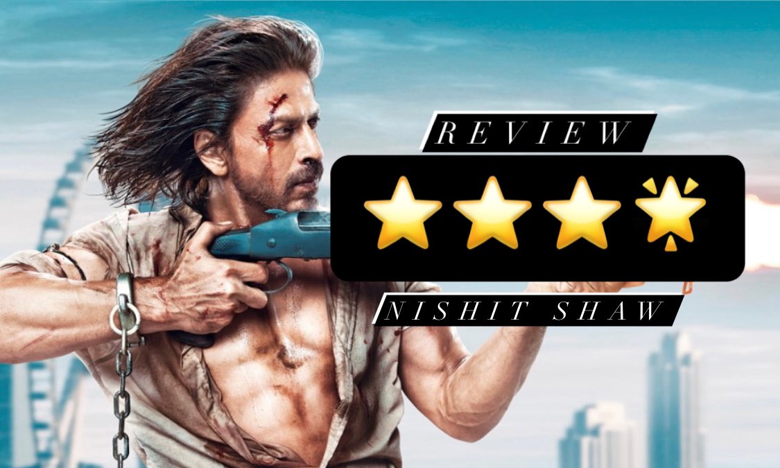NishitShawHere's tweet photo. Rating: ⭐️⭐️⭐️🌟
#Pathaan: KING SIZE ENTERTAINER. It’s not just #ShahRukhKhan’s big ticket to comeback, it is Bollywood’s comeback to larger than life filmmaking. #JohnAbraham is EXCELLENT, #DeepikaPadukone first rate. GO FOR IT. ENJOY the rich making. 🔥🔥#PathaanReview https://t.co/NtbiD5XF6e