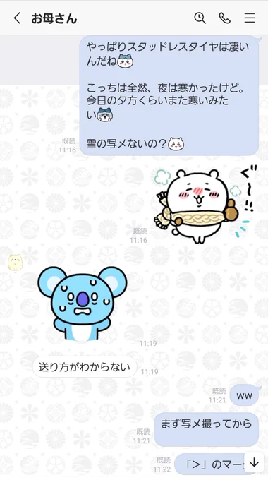 【朗報】うちの母さん、LINEで初の画像送信を成功w 