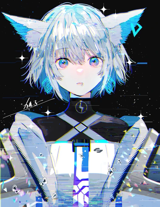 音楽的同位体 狐子さま()の発売記念の公式ファンアートを描かせていただきました。発売おめでとうございます!#音楽的同位体 #狐子 #幸祜 #KAMITSUBAKI_STUDIO 
