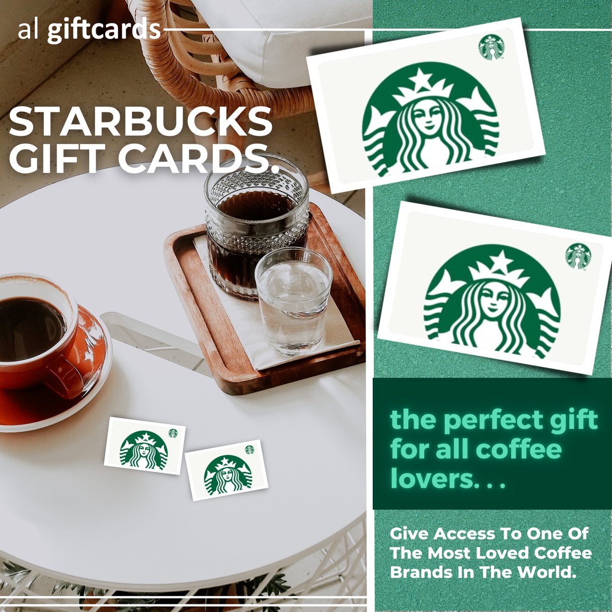 al_giftcards's tweet photo. Starbucks gift cards- Coffee lovers choice for a reason😋✨

Get access to freshly brewed coffee any time of the day☕😊
https://t.co/W1wNoSBwAp

#starbucks #starbucksgiftcard #coffeelover #coffee #giftcards #egiftcard #algiftcards https://t.co/BdzDXNvLC6