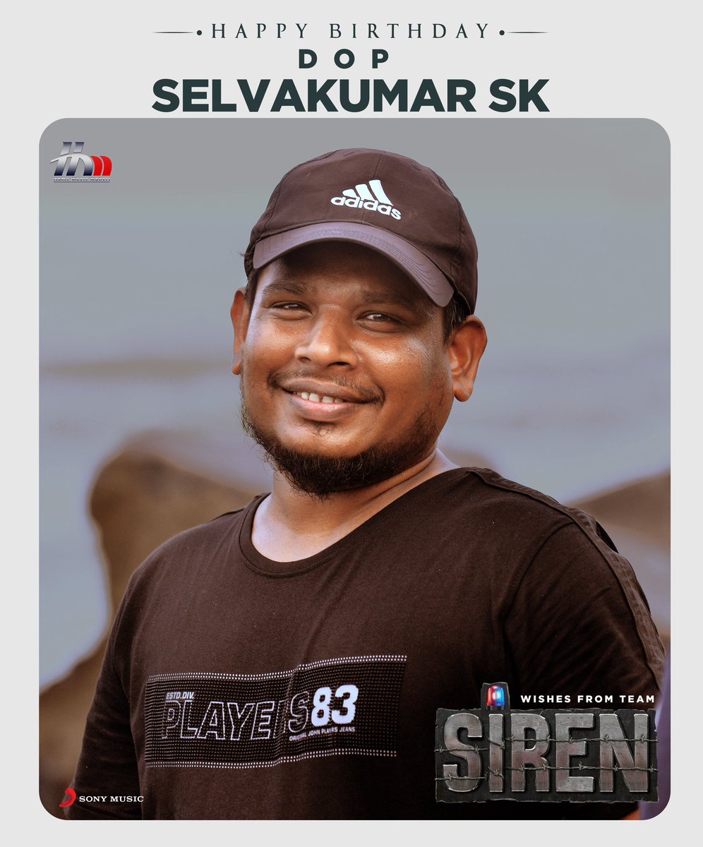Home Movie Makers (@thehmmofficial) on Twitter photo Team #Siren wishes our DOP <a href="/selvakumarskdop/">selvakumarsk</a> a Very Happy Birthday and a great journey ahead 🥳 💐🎂<a href="/actor_jayamravi/">Ravi Moham</a> <a href="/KeerthyOfficial/">Keerthy Suresh</a> <a href="/anupamahere/">Anupama Parameswaran</a> <a href="/sujataa_HMM/">Sujataa Vijay Kumar</a>
<a href="/gvprakash/">G.V.Prakash Kumar</a> <a href="/antonybhagyaraj/">Antony Bhagyaraj</a> <a href="/AntonyLRuben/">Editor Ruben</a>
<a href="/dhilipaction/">Dhilip Subbarayan</a> <a href="/shiyamjack/">Shiyam Jack</a> <a href="/teamaimpr/">Team AIM</a> <a href="/Omaartweets/">Omaar</a> Team #Siren wishes our DOP <a href="/selvakumarskdop/">selvakumarsk</a> a Very Happy Birthday and a great journey ahead 🥳 💐🎂<a href="/actor_jayamravi/">Ravi Moham</a> <a href="/KeerthyOfficial/">Keerthy Suresh</a> <a href="/anupamahere/">Anupama Parameswaran</a> <a href="/sujataa_HMM/">Sujataa Vijay Kumar</a>
<a href="/gvprakash/">G.V.Prakash Kumar</a> <a href="/antonybhagyaraj/">Antony Bhagyaraj</a> <a href="/AntonyLRuben/">Editor Ruben</a>
<a href="/dhilipaction/">Dhilip Subbarayan</a> <a href="/shiyamjack/">Shiyam Jack</a> <a href="/teamaimpr/">Team AIM</a> <a href="/Omaartweets/">Omaar</a>