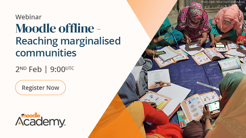 Reminder to register for our webinar: "Moodle offline - Reaching marginalised communities". This webinar will take place on Thursday 2 February, at 9:00 UTC.
The link to register on Moodle Academy is: moodle.me/moodleoffline
<a href="/moodleacademy/">Moodle Academy</a> #Moodle #MoodleLMS