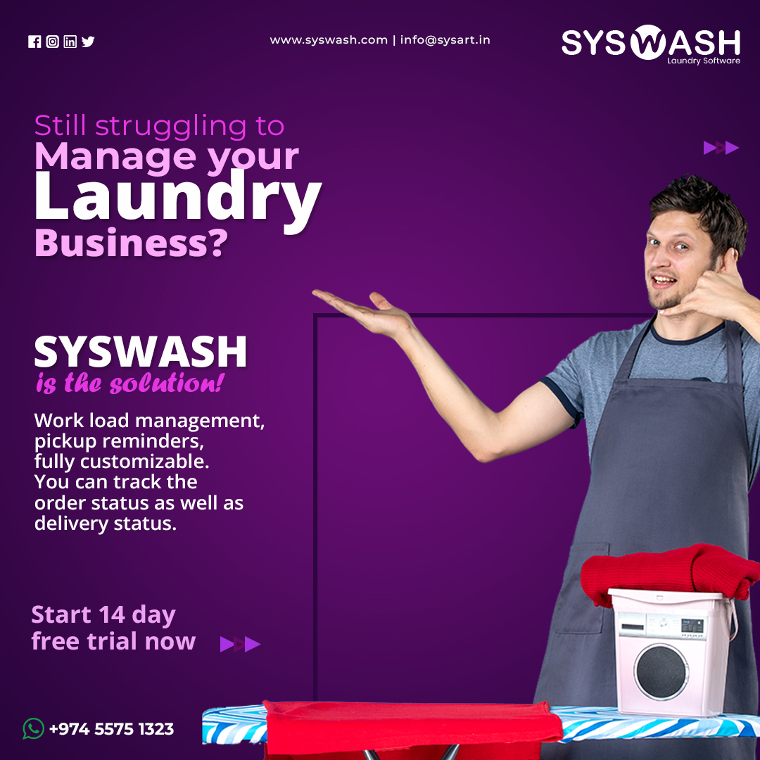 Syswash Laundry  Management Software , make your laundry business simple with syswash..

Start your 14 day free trial now😍
Contact Us For Free Demo💻
Visit Now👇
syswash.net

WhatsApp👇
wa.me/message/527VGR…

#SyswashLaundry #syswash #laundryroom #POS