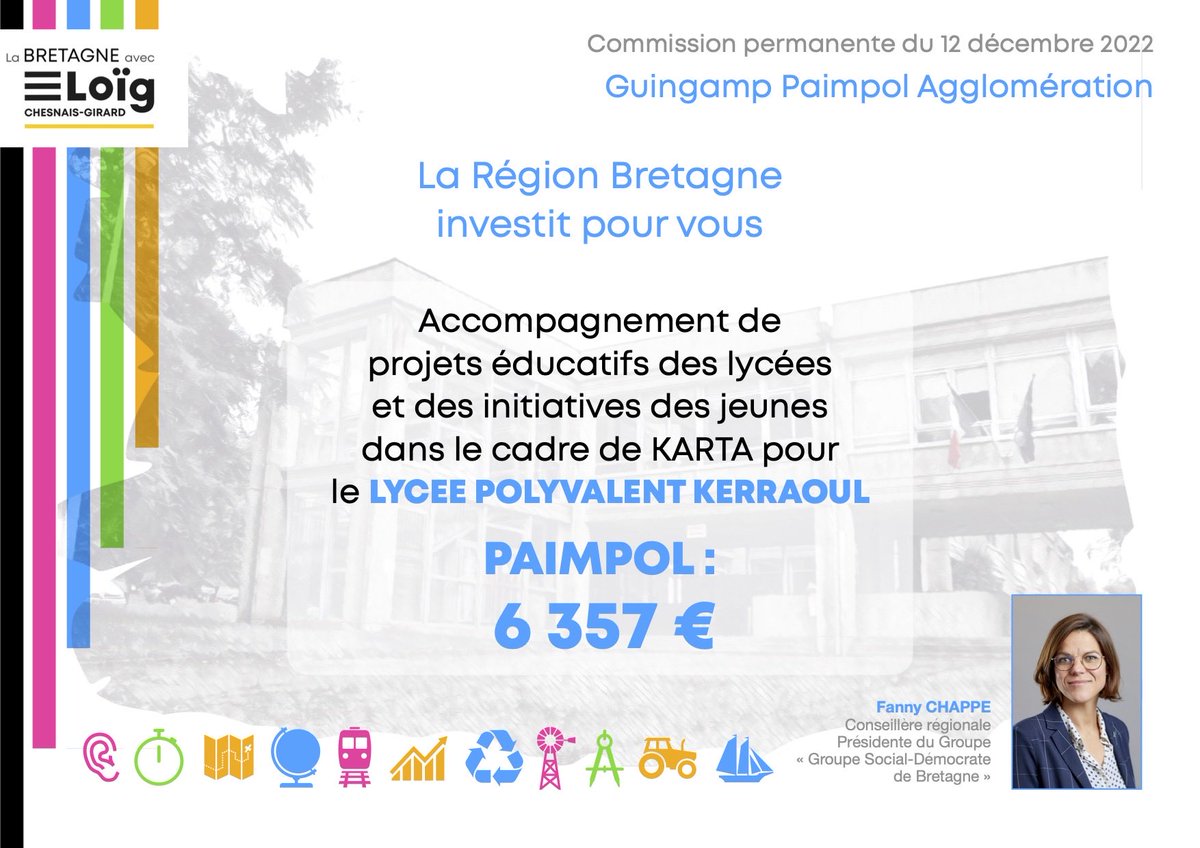 fannychappe's tweet image. La ⁦@regionbretagne accompagne les projets éducatifs dans les lycées ! #karta #lycée #jeunes #paimpol