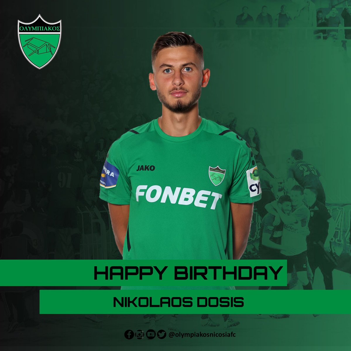 OlympiakosNic's tweet image. Χρόνια πολλά Νικόλα! 🥳🎂

#HappyBirthday #Wishes #Dosis #OlympiakosNicosia #Taktakalas