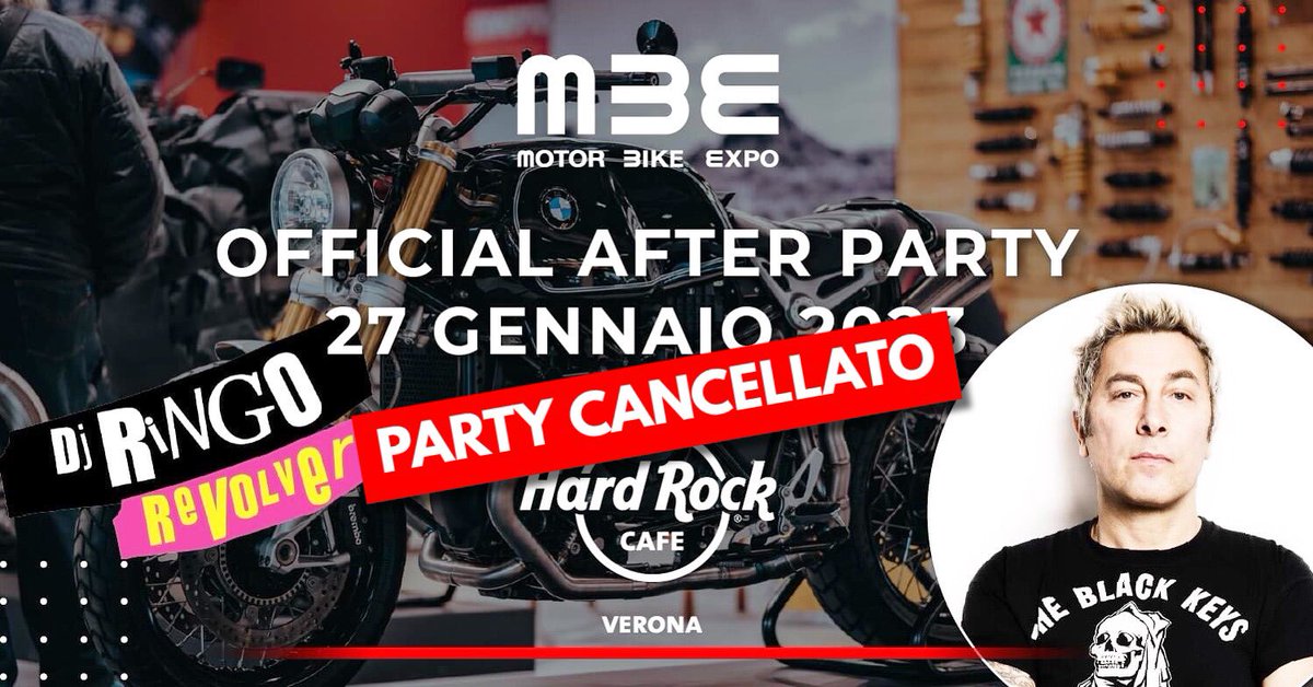 Canceled party! 27 gen Verona #Hardrockcafe