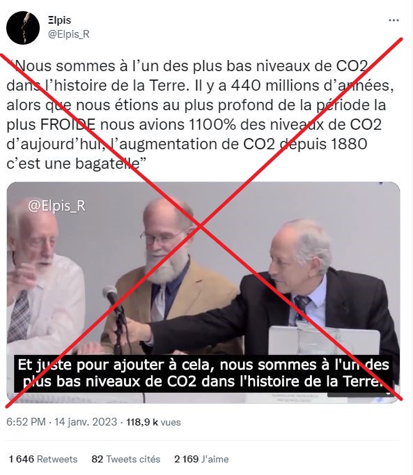 AfpFactuel's tweet photo. 🌏La hausse du CO2 depuis 1880, une "bagatelle" ?

❌Cette comparaison, relayée sur les réseaux sociaux, entre le taux de CO2 estimé sur la planète il y a 440 millions d'années et son augmentation observée depuis 1880, ne tient pas, comme l'expliquent 5 spécialistes à l'#AFP 1/3 https://t.co/YLbutRonNA