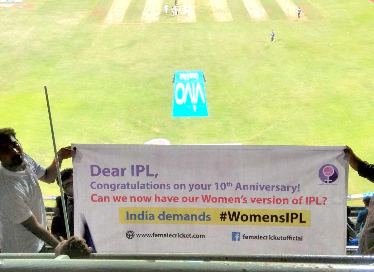 vishalyadavgcc's tweet photo. With Women's IPL finally becoming a reality and seeing all the buzz around - it makes me emotional &amp; reminds me of this day back in April 2017.

With the help of friends &amp; cricket fans at Wankhede, we put the message out, hoping someone would hear our request.

#CricketTwitter https://t.co/ZhKD1mkhCt