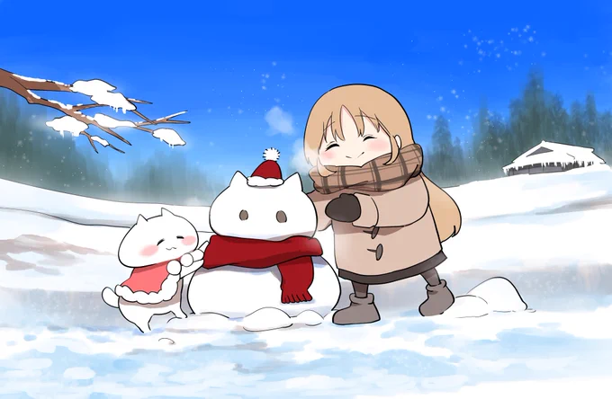 クレアさんと雪だるま#描いたよクレアさん 