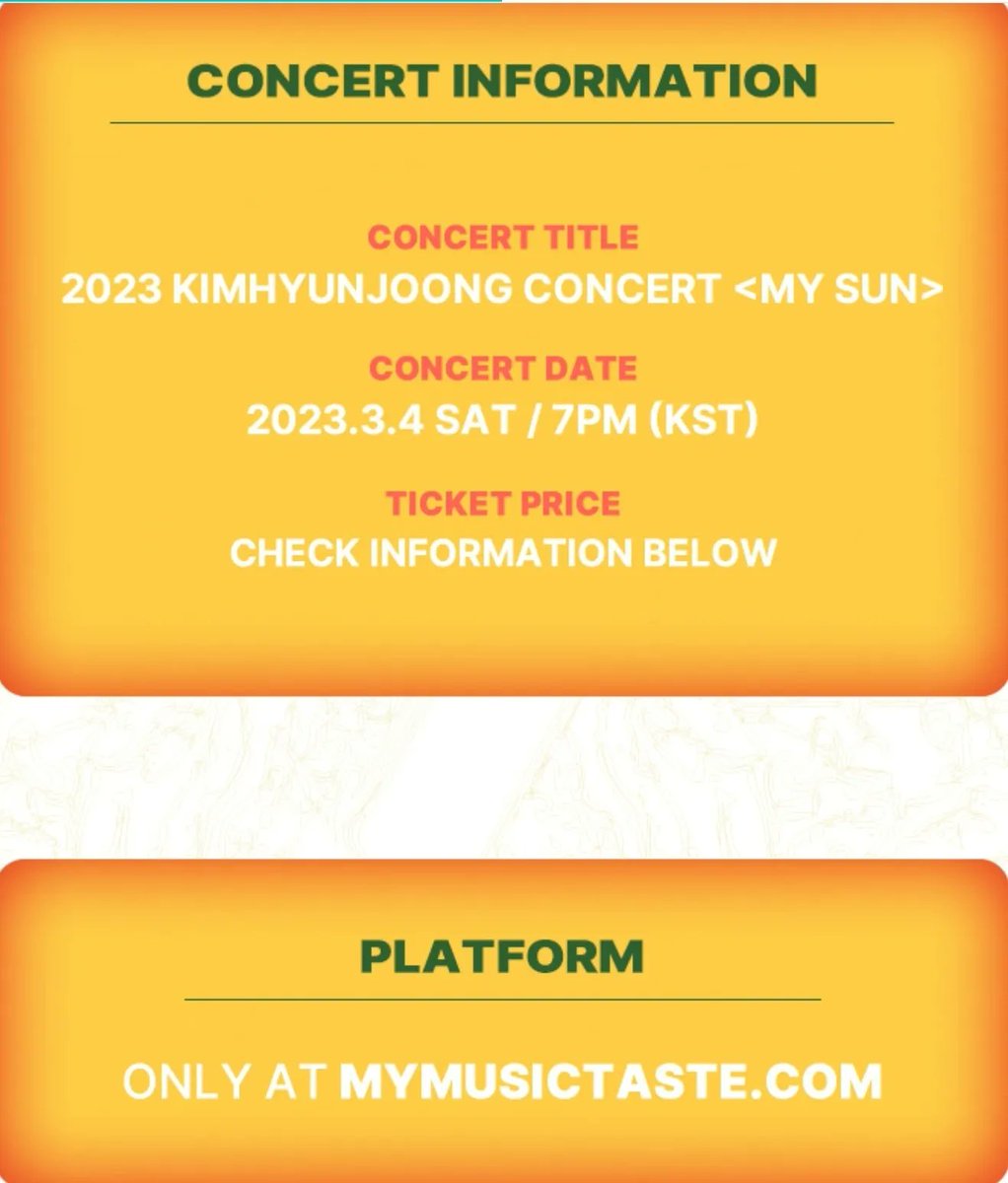 KHJIsLove1's tweet image. 📣2023 Kim Hyun Joong "My Sun" Online concert tickets can now be purchased here👉
mymusictaste.com/project/a4d596…

#StopWishingStartMaking
#KIMHYUNJOONG #김현중 #キムヒョンジュン #金賢重 #MYSUN with #MyMusicTaste