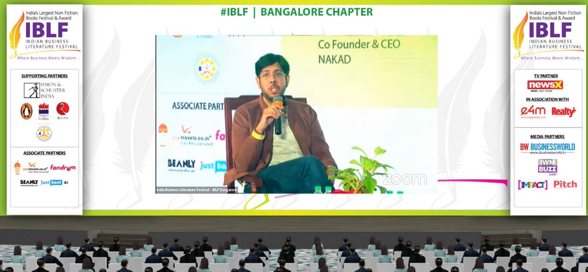 BWBusinessworld's tweet photo. Live: “Even if you fail, keep trying. You have to be flexible &amp; just be at it” says Mr.@ujwal_kalra , Co Founder &amp; CEO, @NAKAD_co at the 4th Edition of Indian Business Literature Festival.

#BengaluruChapter #IBLF

Join On: https://t.co/PSCqhFwYiI https://t.co/t89MeUuBrU