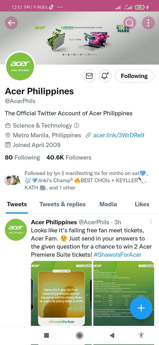 Shainishawol's tweet photo. @AcerPhils @ItschoiShienlee He is no other one Choi Minho
@AcerPhils thank you so much
#ShawolsForAcer
@Mrslee071893 @gelwoonnewho @JeannieChoi10 https://t.co/esorolL8ZH