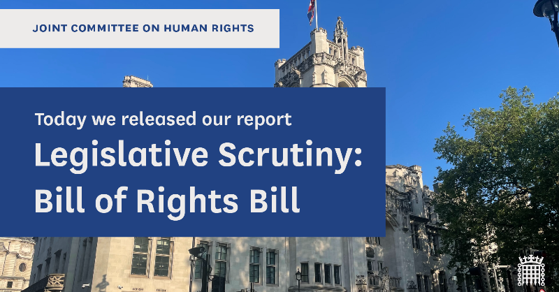 HumanRightsCtte's tweet photo. NEW: We have published our report on the Bill of Rights Bill.
