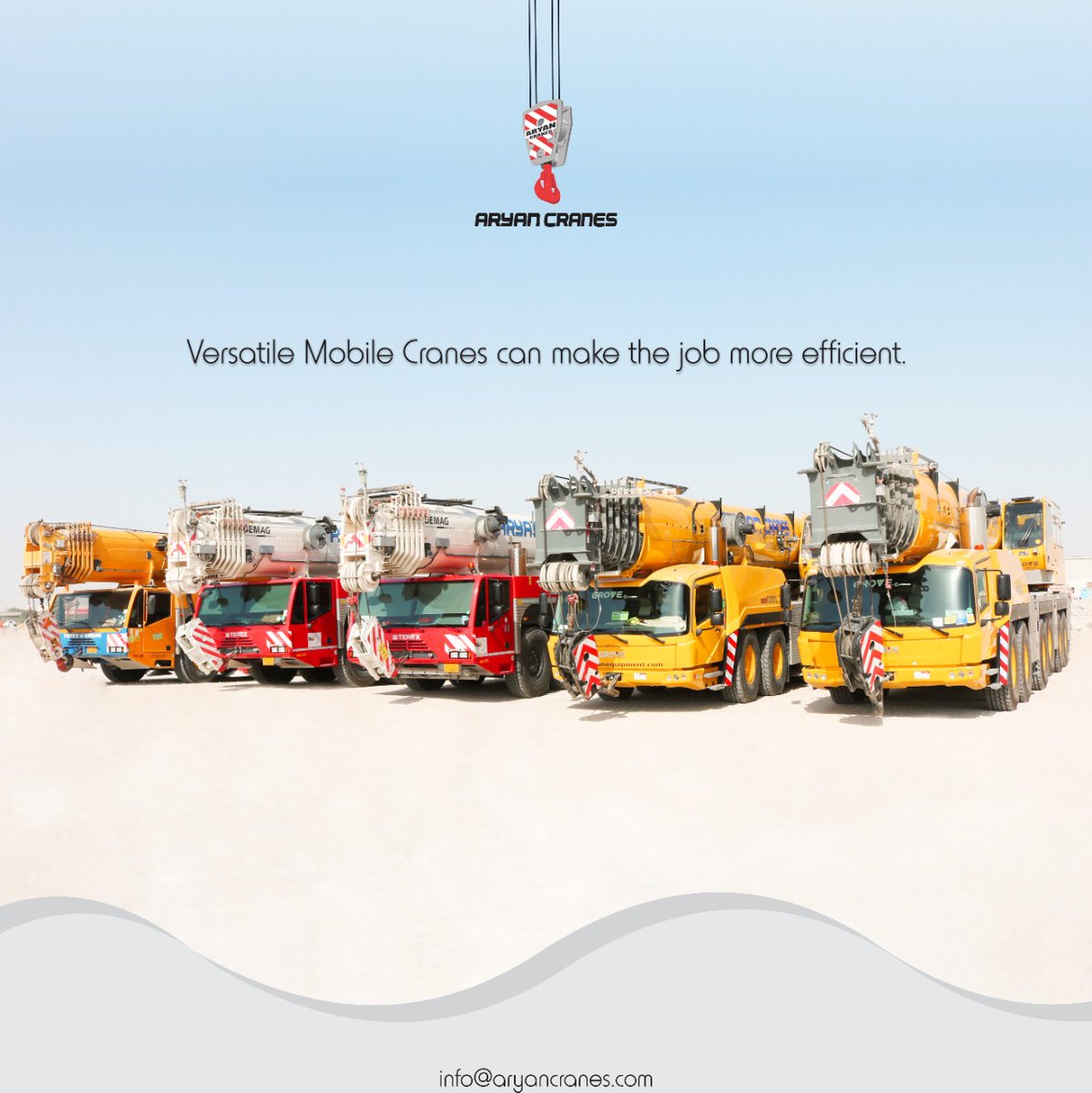 AryanCranes's tweet photo. "Versatile Mobile Cranes can make the job more efficient"

Contact us for your next lifting Job
Email: Info@aryancranes.com
#MobileCrane #Doha #Qatar #QatarProjects #QatarConstruction #QatarEquipment #Qatarliving #DohaQatar #AllTerrainCrane #TruckCrane #RTCrane #QatarPetroleum https://t.co/2XGFGbcEQw