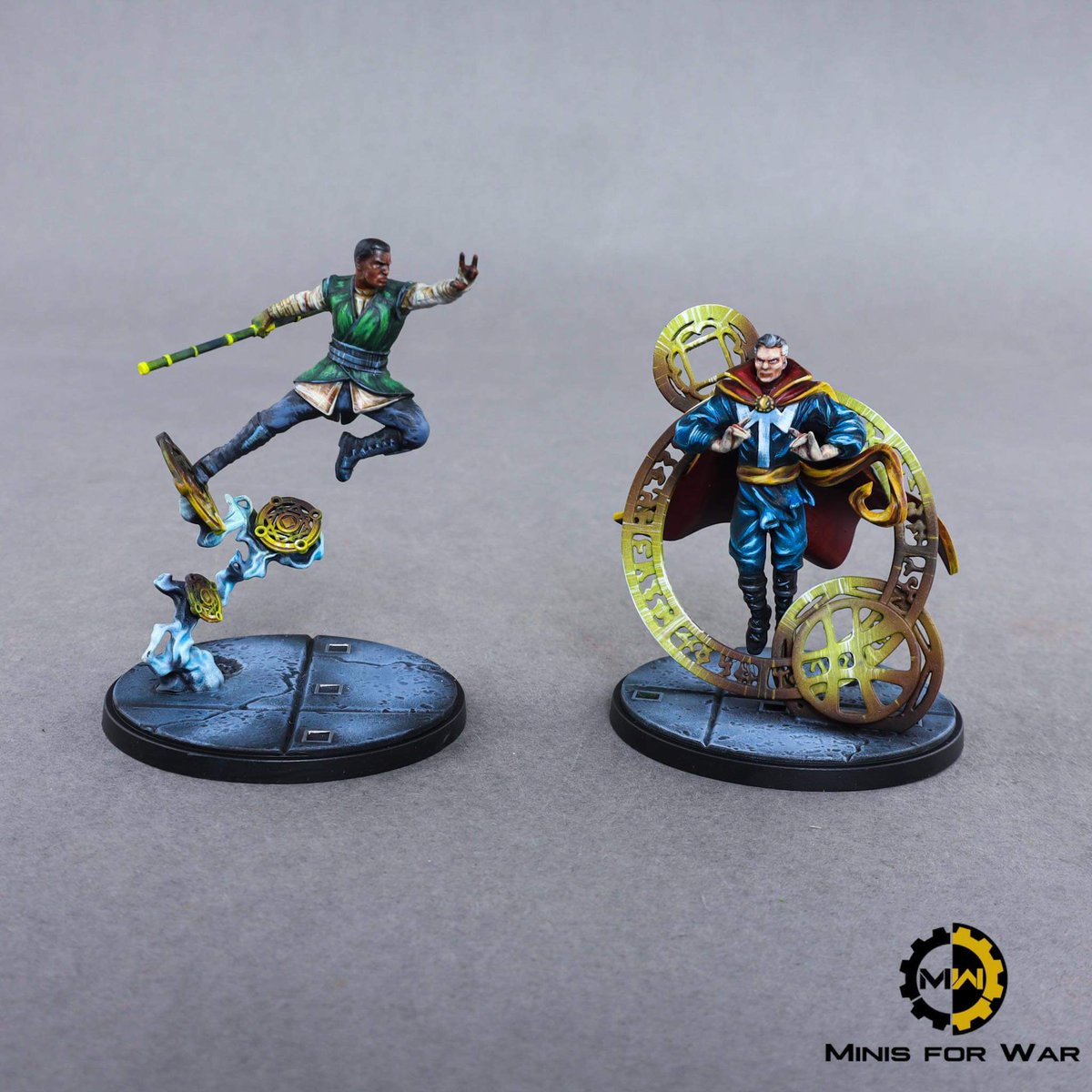 ZweihanderHall's tweet photo. So in keeping with my past behaviours, I have enlisted some talent from Poland to paint up some MCP models. Today i received photos from my Defenders/Convocation/Midnight Suns order. Web Warriors are up next. Super excited, really enjoying the game so far! #marvelcrisisprotocol https://t.co/yyvSyaYSjT