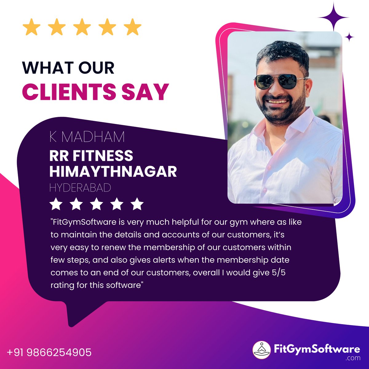 fitgymsoftware's tweet photo. Great to hear @fitgymsoftware helping you to manage business in more better manner.
Thanks https://t.co/8RAu9CbmTY for being our valuable client.
#fitgymsoftware #fitness #hyderabad #andhrapradesh #gymopening #newgym #gymowner #gymowners #gymownerlife #gymownerproblems https://t.co/Rbsbk6YVfG
