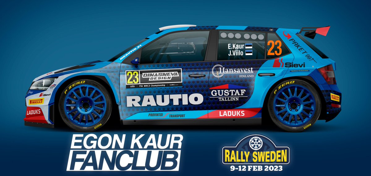 EGON KAUR x RALLY SWEDEN 2023

We're finally ready to reveal the livery we'll be using for WRC Rally Sweden 2023!🤩 Like it❓
Thank you to everyone who made this possible! 🤘

#Rautio #GustafTallinn #HansavestFinland #ProvintsiTransport #Laduks #ToppCars