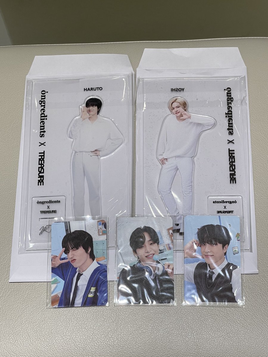 pyon__m97's tweet photo. treasure ongredients  交換

【譲】
アクスタ　HARUTO ハルト
　　　　　YOSHI ヨシ

トレカ　　HARUTO ハルト
　　　　　JIHOON ジフン
　　　　　JUNG HWAN ジョンファン

【求】ASAHI アサヒ 朝光

郵送、京セラ両日手渡し⭕️
#オングリ　#popup https://t.co/mS2NwvjJIh
