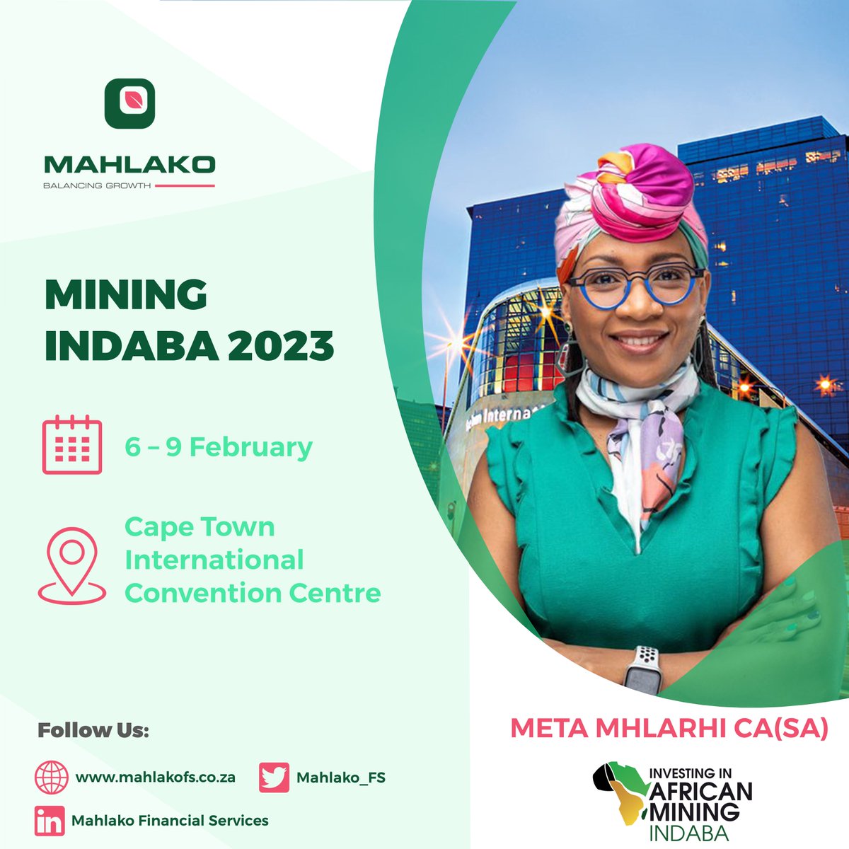 I am so excited that I will be attending the Africa #MiningIndaba taking place at the Cape Town International Convention Centre on 8 - 10 February 2023. Looking forward to engaging with industry the leaders at the event.
#investing #leaders #mining #miningindaba #networking