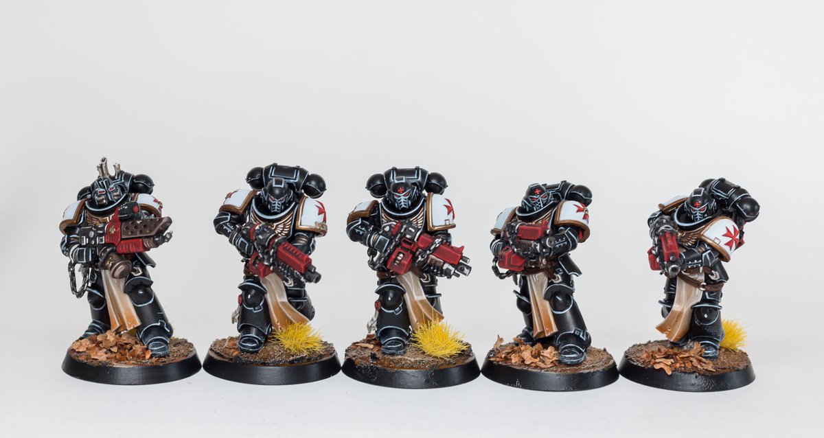 Black Templar Crusader Squad-battle ready for customer)  #WarhammerCommunity #warhammer40000 #warhammer40k #paintingwarhammer #BlackTemplar #CrusaderSquad #lamiapainting #ponycatminiatures