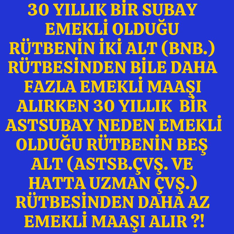 <a href="/tcsavunma/">T.C. Millî Savunma Bakanlığı</a>
<a href="/tcbestepe/">T.C. Cumhurbaşkanlığı</a>
<a href="/TSKGnkur/">TSK</a>
#ASTSUBAY
#AstsubaylaraSözVerdiniz #AstsubaylarTazminatİstiyor