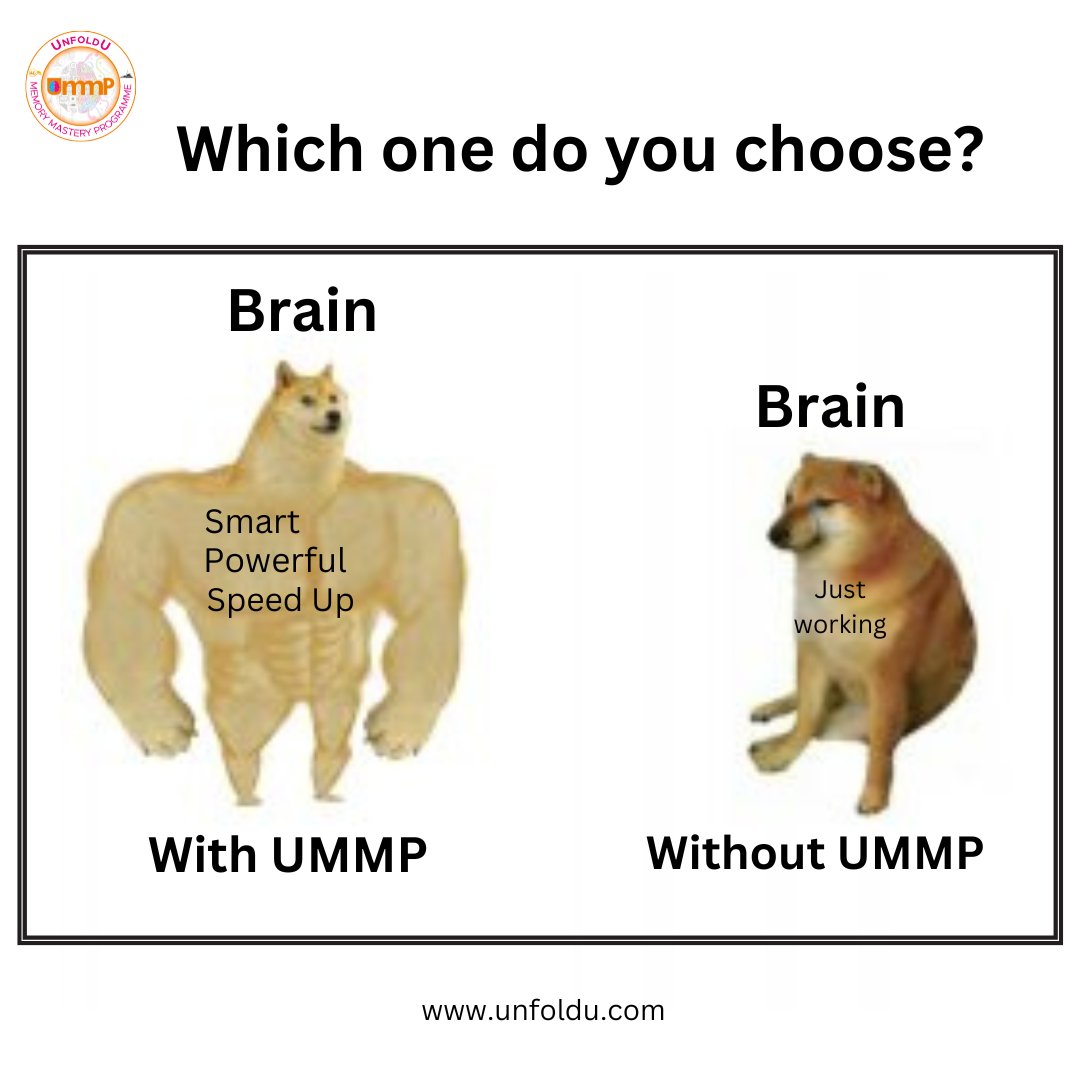 unfolduofficial's tweet photo. Brain Power is what you choose always ✅🤔
but without #UMMP it is difficult to train your brain accordingly so why not give it a try
Register Now: https://t.co/gscpgrAbFU

#unfolduofficial #brainpower #dailymemes #memesforlife #schoolmemes https://t.co/IYbp45cjYG