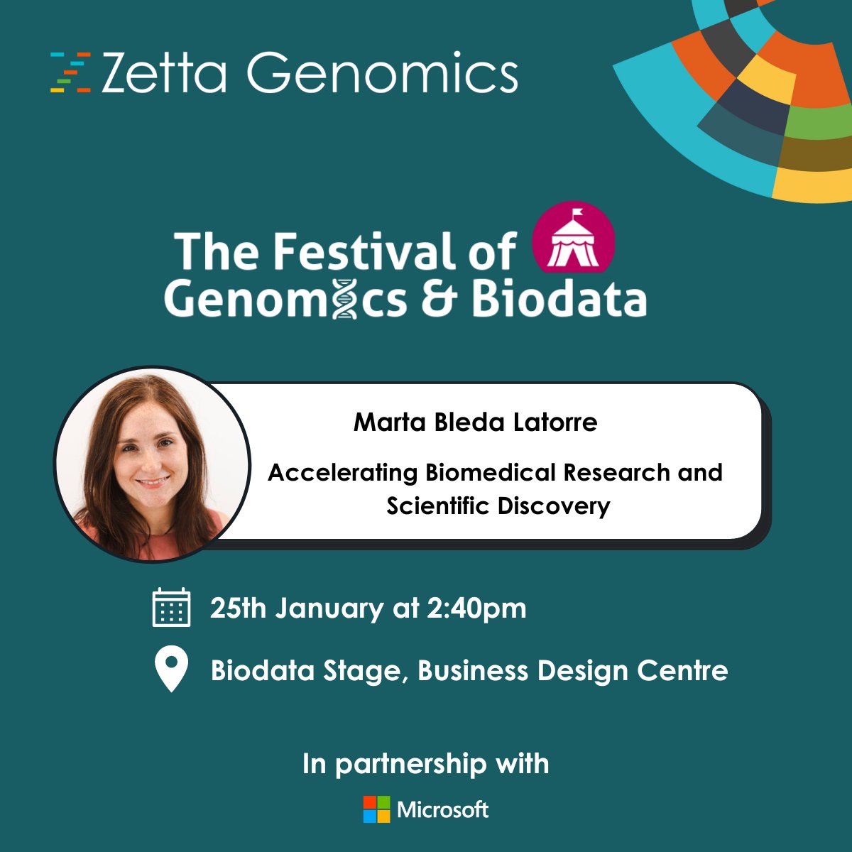 Zetta Genomics (@zetta_genomics) on Twitter photo At #FoG2023 today? Join us at <a href="/MSFTResearch/">Microsoft Research</a>'s session on Accelerating Biomedical Research and Scientific Discovery from 2:40 PM.
Our lead bioinformatics consultant, Marta, will be presenting with industry leaders Ilyana Rosenberg & Christine Loreth.
#Genomics <a href="/broadinstitute/">Broad Institute</a> At #FoG2023 today? Join us at <a href="/MSFTResearch/">Microsoft Research</a>'s session on Accelerating Biomedical Research and Scientific Discovery from 2:40 PM.
Our lead bioinformatics consultant, Marta, will be presenting with industry leaders Ilyana Rosenberg & Christine Loreth.
#Genomics <a href="/broadinstitute/">Broad Institute</a>