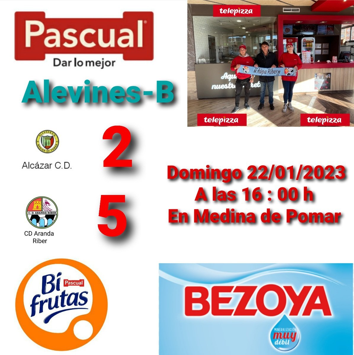 RiberCD's tweet photo. Resultados de los partidos del fin de semana
Equipos alevines @CDJuventudDC @Alcazarcd_mdp @Pascual @Bifrutas @Bezoya @lagranjadechico @dentalinn01 @tecnoaranda @autocarespatri @GEMAR #RIBERTRUF #territorioluthier #bodegasNeo #carmelorodero #ceresbodegas #1000GolesSolidarios https://t.co/2T33sDXSzP