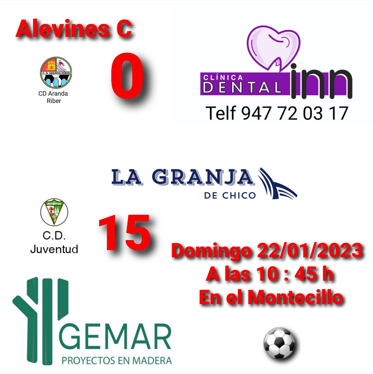 RiberCD's tweet photo. Resultados de los partidos del fin de semana
Equipos alevines @CDJuventudDC @Alcazarcd_mdp @Pascual @Bifrutas @Bezoya @lagranjadechico @dentalinn01 @tecnoaranda @autocarespatri @GEMAR #RIBERTRUF #territorioluthier #bodegasNeo #carmelorodero #ceresbodegas #1000GolesSolidarios https://t.co/2T33sDXSzP