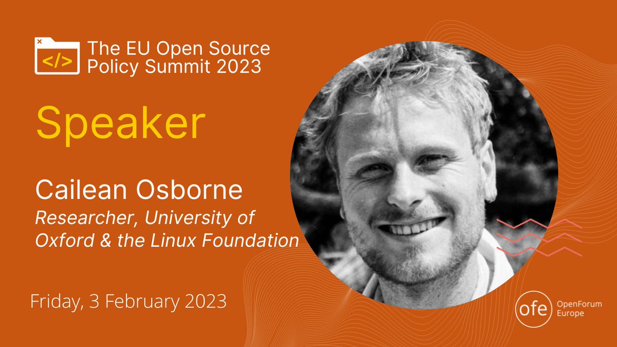 LF_Europe's tweet image. @cailean_osborne, Researcher at @LF_Europe, will moderate a panel at @OpenForumEurope Summit on “From Software Security to Digital Sovereignty: What’s on the Agenda for OSS Funders?” Learn more: hubs.la/Q01yQ2s80 
#opensource #policysummit #EUOpensource