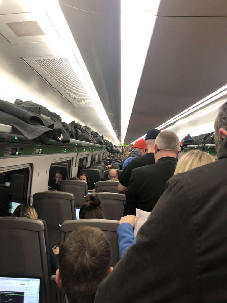 TaraTweets5's tweet photo. So @GWRHelp what exactly are we paying £100 for this 0743 Bath to London Paddington ‘service’ for? 🤷‍♀️ With no explanation of why there are only half the cars and no seat reservations, either via your updates before we get to the station or at the station? Do share. https://t.co/pJnEOqFhNk