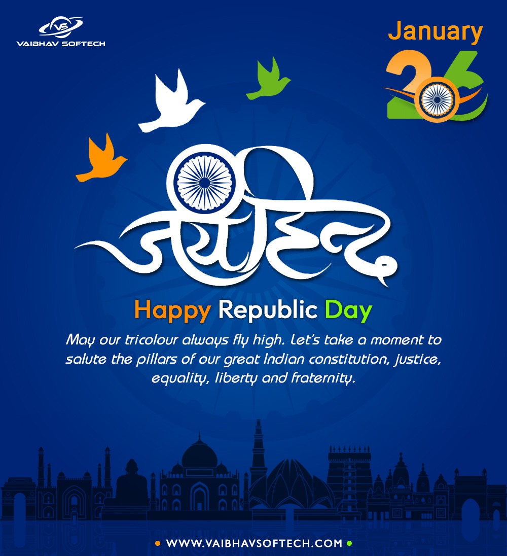 vaibhavsoftech's tweet photo. 🙏🏻🥰 I wish you a very Happy Republic Day 2023! Let us spend some time today in reflection of the true heroes of India who sacrificed their lives to give us freedom.

#republicday #republicday2023 https://t.co/ggRClJKKu9